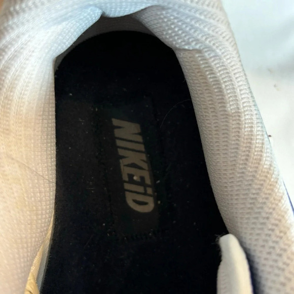 NIKE ID AIR Sz 10 Lace  Up Sneakers Low Top Contrasting Colour Way - Picture 6 of 12